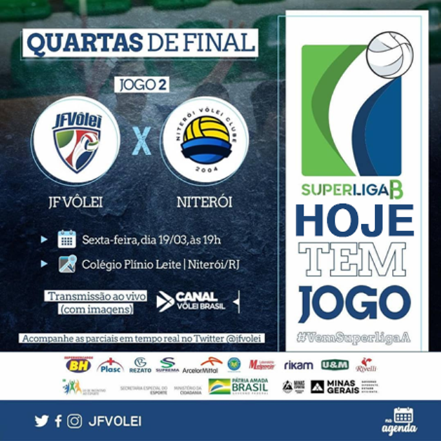 JF Vôlei a uma vitória da semifinal da Superliga B!